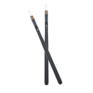 Pinceau plat pour nail art en poils de Kolinsky 100% avec manche en bois noir, logo personnalisé pour la peinture, le dessin et la création de motifs en gel - Product Image 2