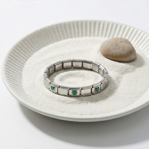 <strong>Italian</strong> Charm Module Bracelet Stainless Steel 3 Multi Color Love Simple Combination <strong>Novel</strong> Handmade DIY - Product Image 3