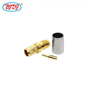 RF conector זהב מצופה מלחץ Sma נקבה ג 'ק ישר עבור lmr240 H155 rf מחבר