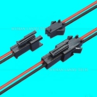 2 3 4 Pin SM 2.54mm konektor laki-laki ke perempuan kabel perakitan soket untuk GPS lampu LED