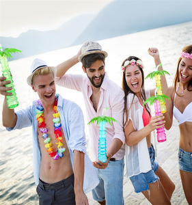 Offre Spéciale lueur palmier cour tasses bouteille d'eau pour boissons froides boissons congelées Hawaii Tropical Luau fêtes fournitures - Product Image 4