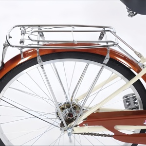 Vélo de ville pour femme en acier à haute teneur en carbone, vintage, 24/<span class=keywords><strong>26</strong></span> pouces, pneus durables, vitesse unique, frein à étrier latéral, vélo classique pour femme - Product Image 2