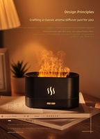 Diffuseur d'huiles essentielles coloré à effet flamme, humidificateur d'air aromathérapeutique 200 ml en plastique, alimenté par USB, pour la maison et le bureau, à poser sur table
