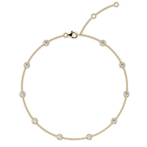 <span class=keywords><strong>14K</strong></span> oro 0,35-2 CT Diamante por la yarda collar Regalo de Cumpleaños collar de estación de diamantes - Product Image 2