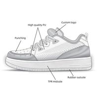 Fabricant de baskets de skate personnalisées sur mesure, OEM, chaussures de skate décontractées tendance pour filles et enfants