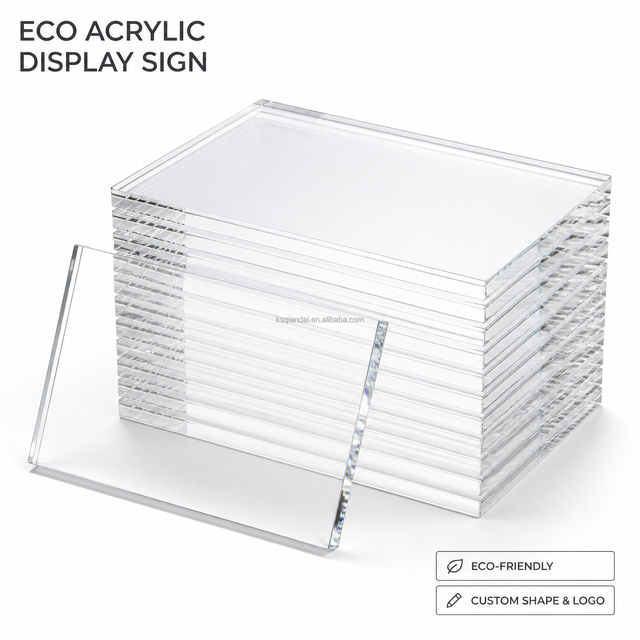Factory OEM Eco Friendly Recyclable Retail Exhibition Showcase Crystal Clear  Acrylic Display Stand