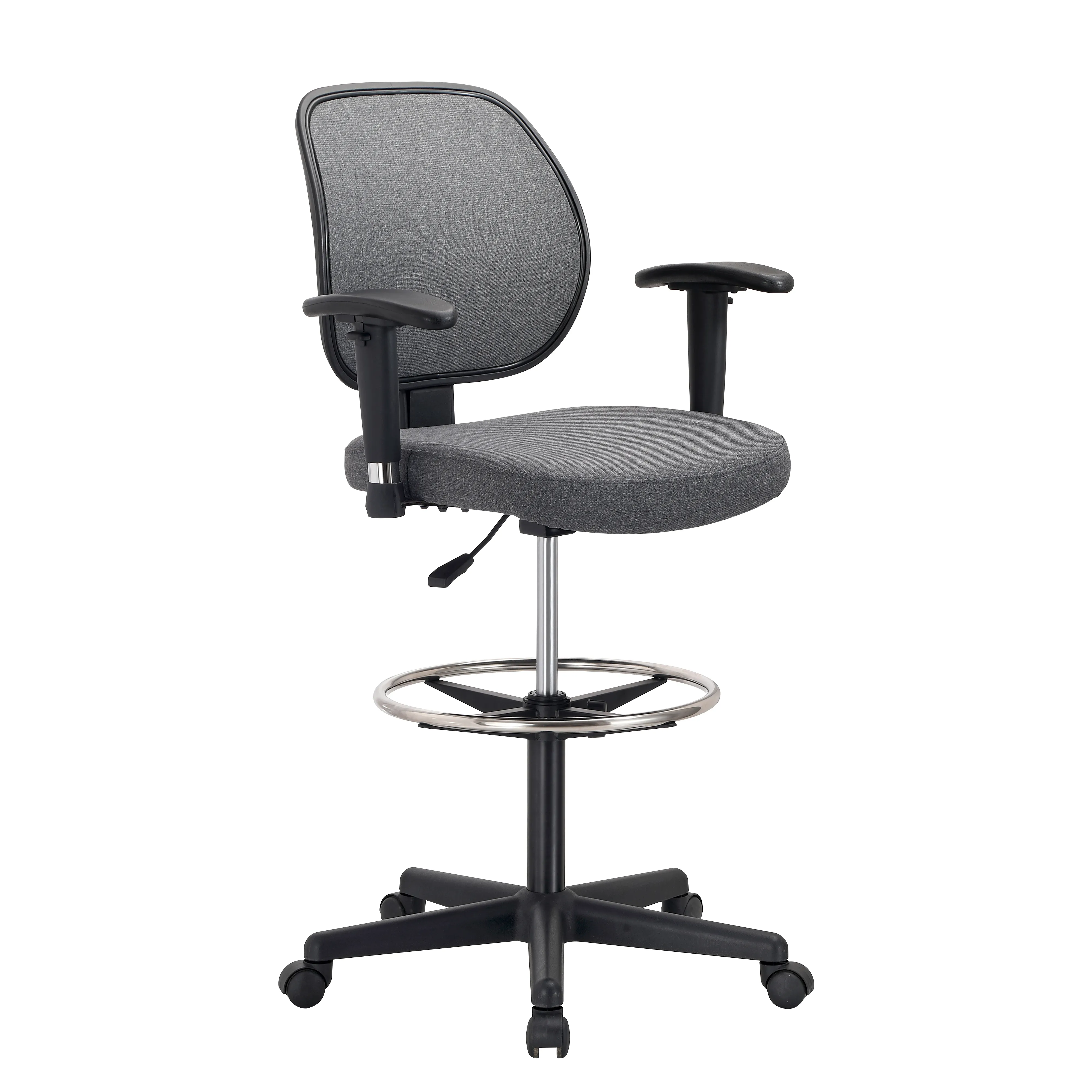 Лидер продаж, регулируемое по высоте вращающееся кресло, сетчатая спинка, мягкая ткань, обивка, барный стул, высокий стул, чертежный стул