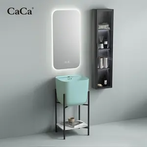 CaCa Sanitary Ware Modern Luxury Ceramic Porcelain Wall Mounted Wash Basin Bathroom Wall Hung Sink