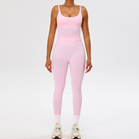 Ensemble de yoga taille haute sans coutures 4 pièces, tenue d'entraînement effet seconde peau, vêtements de sport quotidiens pour la gym et la course à pied pour femmes