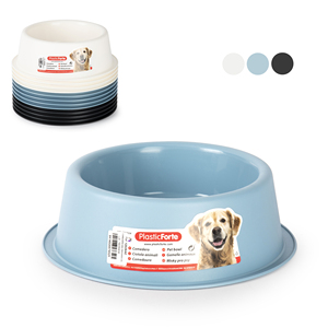 Ciotola per animali PlasticForte grande, colori assortiti, resistente e riutilizzabile per cani - Product Image 1