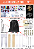 Kit d'Art Résine Époxy Cristal Transparente Bicomposante 1:1 de 100ml pour Bijoux, Porte-clés et Loisirs Créatifs