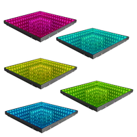 Igreslite 1.6/2ft Miroir interactif sans fil 3D magnétique LED pour piste de danse, discothèque, mariage, piste de danse LED portable