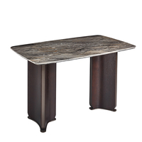 Table à manger en marbre moderne de luxe, de haute qualité, solide et durable, pour appartement et hôtel