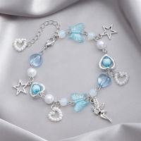 Pulseras de Corazón de Mariposa para Niñas, Joyería Y2K Dulce y Linda para Mujeres, Adolescentes y Damas, Proveedor Chino, MOQ Bajo