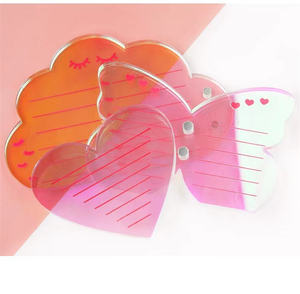 Dragon Nouveau Design, Tuile à cils personnalisée en acrylique, forme papillon et cœur, taille XL, rose irisé, professionnel, haute qualité, fabrication mécanique, noir - Product Image 6