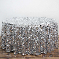 Nappe Ronde de Luxe 18MM à Paillettes Grandes Champagne Scintillantes pour Mariage, Événement, Banquet, Fête, Décoration de Table