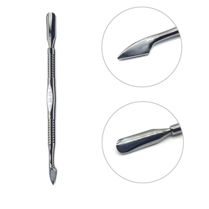Stainless Steel Cuticle Pusher Straight Edge Cutter Double Ended Nail Tool for Manicure Pedicure - Product Image 3