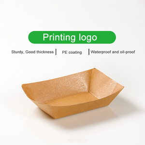 SOTON fábrica logotipo personalizado tamaño Diners contenedor <span class=keywords><strong>de</strong></span> papel Kraft fiesta restaurante Snack desechable barco comida bandeja comida servir a granel - Product Image 3