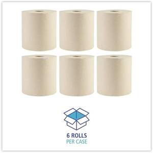 Boardwalk WPBWK32GREEN 8 pulgadas. Toallas de Mano Xtra Roll Verdes de 1 Capa, 800 Ft. x 800 Ft., Naturales (6/Caja) - Product Image 3