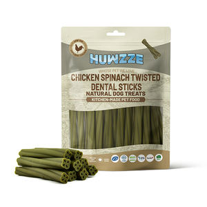 Stik gigi terpilin bayam ayam organik khusus perawatan anjing dan kucing untuk semua usia langsung dari pabrik makanan hewan peliharaan OEM ekspor - Product Image 2