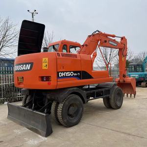 Excavatrice à roues DH150W-7 Doosan d'occasion bien entretenue Corée marque DH60-7 Excavatrice lourde DH150W-7 DH300LC DX225LC en vente bon marché - Product Image 1