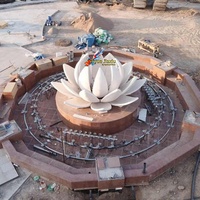 Fontaines d'eau musicales décoratives à commande numérique, alimentées par l'énergie solaire, pour l'extérieur et le jardin, fournies directement par l'usine du Kazakhstan