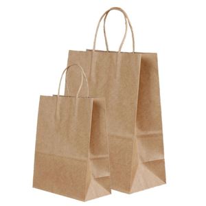 Sacs cadeaux biodégradables imprimés sur mesure avec poignée, emballage en papier kraft brun - Product Image 4