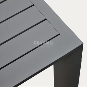 <span class=keywords><strong>Tavolo</strong></span> e Sedie Quadrati Neri Opachi, Set Moderno da Giardino in Alluminio, Arredamento da Esterno Stile Wabi Sabi - Product Image 5