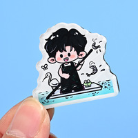 Aimants de réfrigérateur en acrylique personnalisés, autocollants de réfrigérateur mignons irréguliers, dessins animés, modèle bidimensionnel B-022