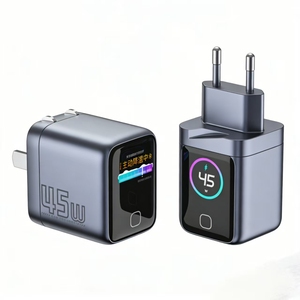 Cargador de teléfono para negocios y viajes, enchufe EU/US, pantalla inteligente con IA, cargador USB, cargador rápido GaN, cargador de pared inteligente con IA de 45w - Product Image 1