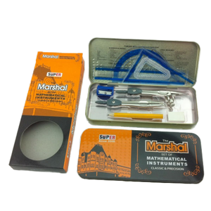 Set di cancelleria <span class=keywords><strong>scolastica</strong></span> Marshal, set geometrico in plastica per studenti con compasso, righello, temperamatite, gomma, per bambini - Product Image 1