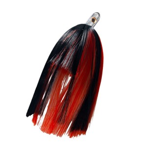 Señuelo de pesca con plumas, color rojo y negro, cebo inferior para peces de agua salada, señuelo de pesca marina YJGJ187 - Product Image 1