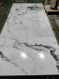 壁パネル4x8防水PVCギルト白い大理石の壁パネル代替UV大理石シート - Product Image 6