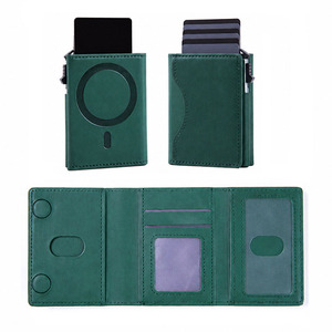 Tech Accessory Magnetic <b>Trifold</b> Card <b>Wallet</b> RFID Anti Theft Pop Up Phone Cardholder with Stand Function and Gift Box Packaging - Product Image 1