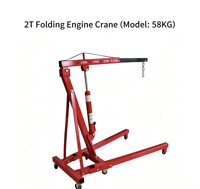 Changze 2T Grue d'atelier hydraulique en acier avec support moteur pour la réparation de voitures et de motos Garantie de 12 mois