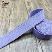 Vente en gros d'usine, bande élastique pour soutien-gorge en polyamide de 25 mm, double dentelle, antidérapante, sangle élastique picot pour soutien-gorge