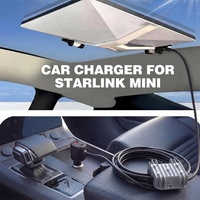 Adaptateur de voiture Starlink Mini 105W à alimentation stable, câble Starlink Mini avec affichage numérique, câble d'alimentation CC, adaptateur allume-cigare