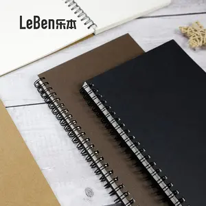 Cuaderno personalizado impreso clase mate, doble cable A5, espiral, Kraft, libros de notas, venta al por mayor