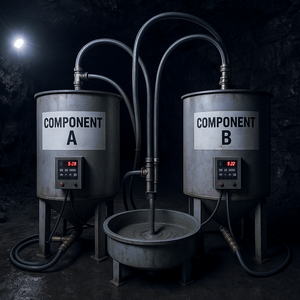 Résine de scellement bicomposante éco-responsable SW-4 à ultra-rapide prise et à très faible teneur en eau pour le remplissage des cavités minières et des gouffres abandonnés - Product Image 2