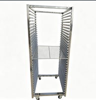 Chariot de boulangerie professionnel en acier inoxydable pour le séchage et le refroidissement du pain, avec étagère rotative et chariot de four