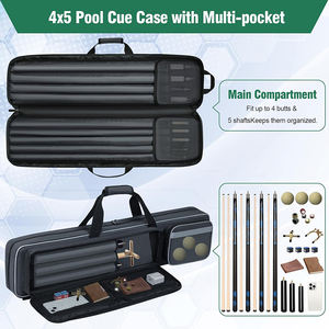 Estuche para Taco de Billar con Capacidad para 4 Culatas y 5 Flechas, Bolsa para Taco de Billar con 14 Bolsillos y Correas para el Hombro - Product Image 2