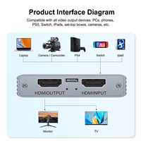 Tarjeta de Captura de Video 4K60Hz, Caja Colectora de Audio y Video de Alta Definición para Transmisión en Vivo, Grabación de Cámara, Transmisión de Juegos