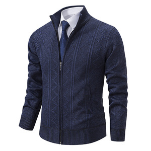 <span class=keywords><strong>Cardigan</strong></span> da Uomo 2025, Nuovo Modello Invernale con Collo Alto, <span class=keywords><strong>Slim</strong></span> Fit, Foderato in Pile, Caldo e Spesso, Maglione Lavorato a Maglia per Uomo - Product Image 2