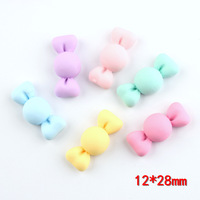 Fai da te resina colorata dolce caramella cabochon Flatback cibo in miniatura per fiocco per capelli