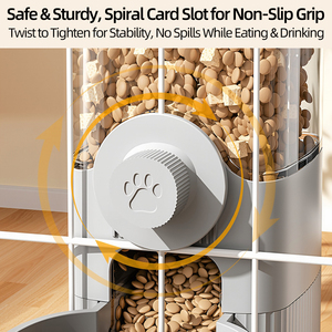 Stock local en Polonia: Set 2 en 1 de comedero y bebedero automático para gatos, dispensador de agua por gravedad para colgar en jaulas, estación de alimentación para mascotas, Dropshipping UE - Product Image 2