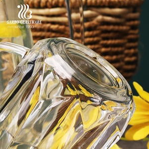 Nhà Máy Trong Kho Ion Mạ Electroplated Kim Cương Vàng 7 Cái Đặt 1200Ml Uống Phục Vụ Cốc Nước Ép Thủy Tinh Jug Bình Nước - Product Image 5