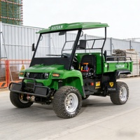 UTV électrique 4x4 pour ferme avec benne hydraulique, véhicule utilitaire tout-terrain robuste pour ranch et verger modernes