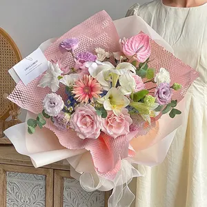 1 Rouleau de Papier d'Emballage pour Fleurs Écologique en Nid d'Abeille, Imperméable, avec Rembourrage et Doublure Creuse pour l'Emballage de Fleurs Fraîches - Product Image 5