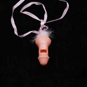 大人向けゲーム用プラスチックホイッスル、独身最後のパーティー用おもしろデコレーションおもちゃ、女性向けペニスホイッスル - Product Image 1