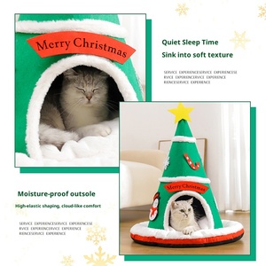 <strong>2026</strong> New Cat Bed Christmas Tree Cat <strong>Tent</strong> House Self-Warming 2 in 1 Removable Comfortable Triangle <strong>Pet</strong> Teepee Xmas Dog Cave - Product Image 6